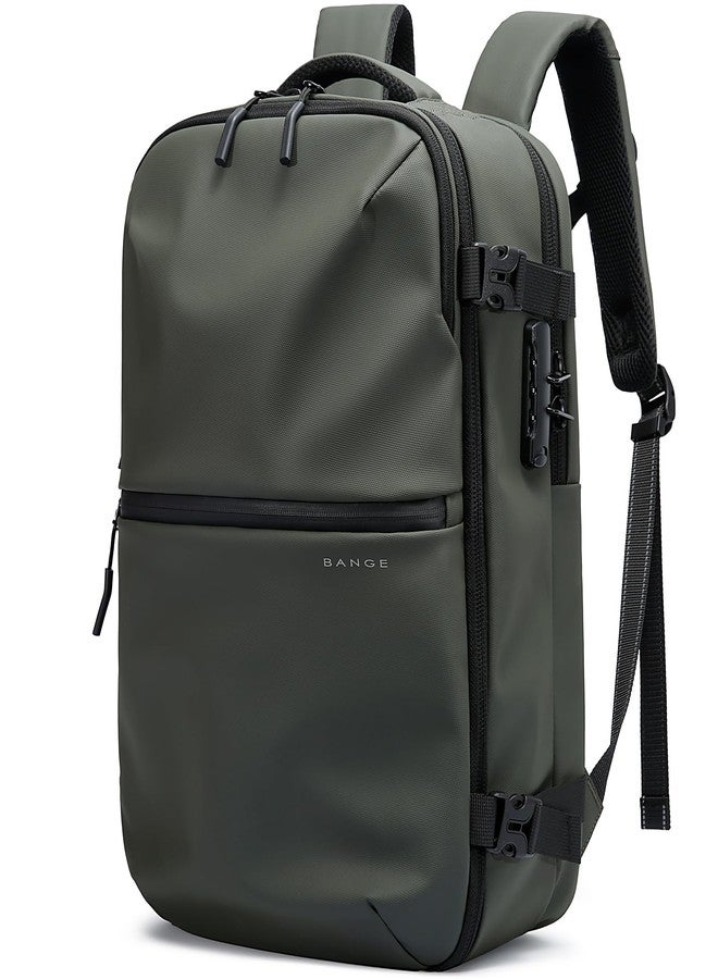 BANGE Sleek Fashion Backpack Combines Anti-Theft Security with Lightweight Comfort for Trendy Travelers, Military Green, Medium, Casual - Image 1