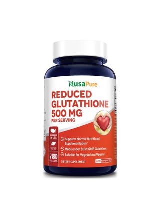 nusapure glutathione Reduced 500mg 180 Veggie Capsules (Vegan,Non-GMO & Gluten-Free) L-Glutathione | Best Price Oman Buy Bacteriostatic Water 20mL واقي شمس مضاد للأكسدة Gummies:50 Gummies