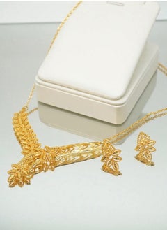 GOLDMAX 21k Gold Plated Necklace & Earrings Jewelry Set For Women  - Image 2