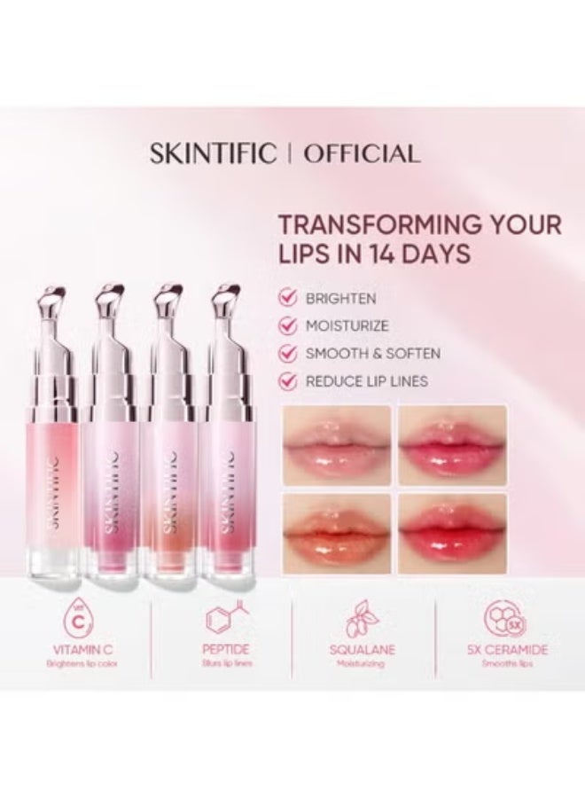 سكينتفيك سيروم الشفاه المغذي بالببتيد من SKINTIFIC (عبوتان) – لون الوردي الفاتح والأحمر الكرزي | لتفتيح الشفاه وتنعيمها وترطيبها. - Image 4