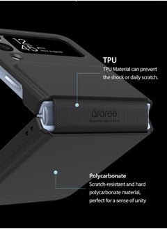 araree Aero Flex Hinge Protection Rugged Phone Case for Samsung Galaxy Z Flip4 – Slim Fit Full Body Cover with Hinge Guard, Raised Edges, Scratch-Resistant Polycarbonate, No Adhesive Required – Aqua Blue  - Image 3