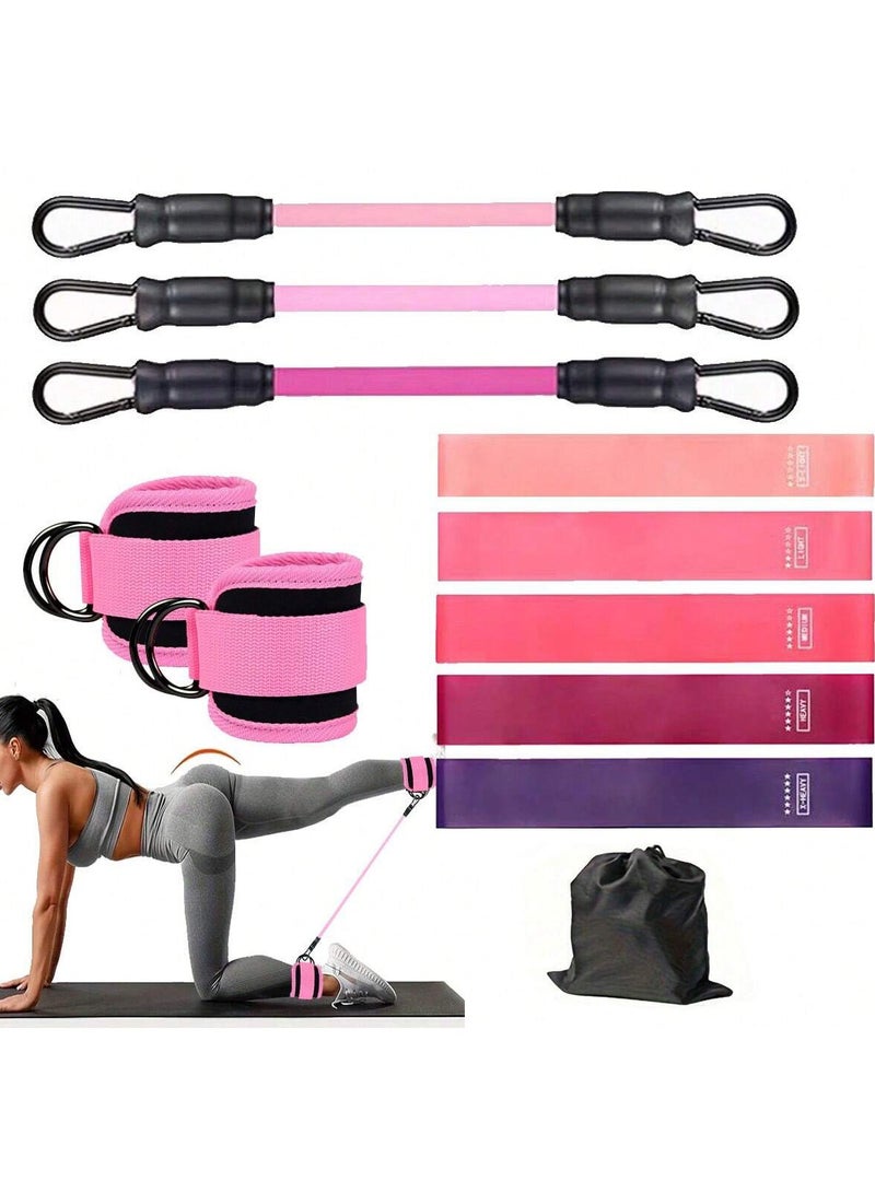 أونليماي فقط أربطة مقاومة للكاحل مع أصفاد، أربطة للكاحل للتمرين، أربطة مقاومة للكاحل للساق، معدات تمارين  لتمارين الركلات الخلفية، أربطة تمارين لرفع عضلات النساء - Image 1