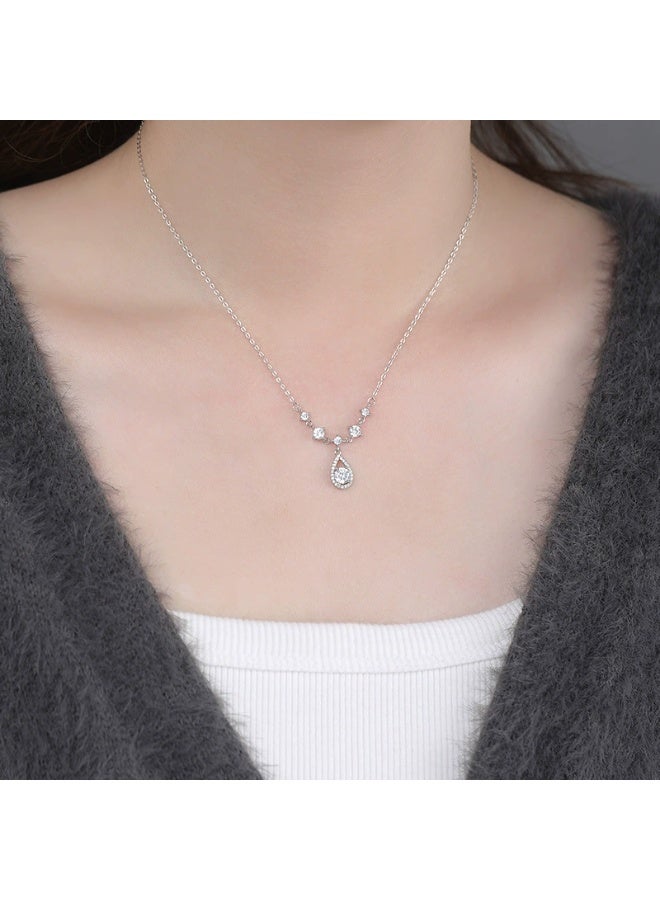 Goolsky قلادة باندنت زيركون على شكل قطرة ماء – مجوهرات عصرية بسيطة - Image 2