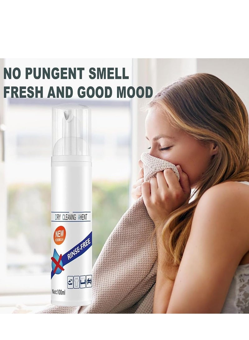 سيوسي قطعتان من بخاخ رغوة التنظيف الجاف للنسيج متعدد الوظائف، منظف رغوي جاف للملابس، تنظيف جاف متعدد الأغراض للملابس، رغوة تنظيف خالية من الشطف - Image 2