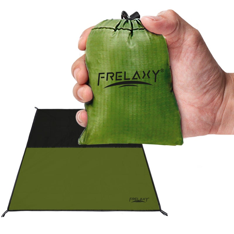 Frelaxy Pocket Picnic Blanket, Waterproof Sandproof Beach Mat, Compact Camping Tarp for Festivals, Hiking, Travel, Outdoor Recreation - Image 1