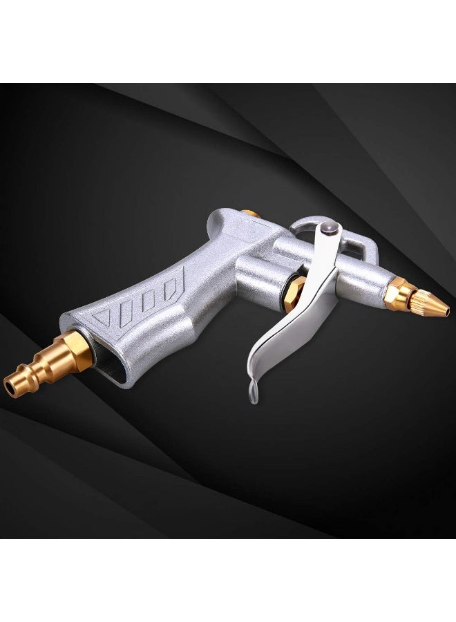 JASTIND Industrial Air Blow Gun with Brass Adjustable Air Flow Nozzle and 2 Steel Air flow Extension, Pneumatic Air Compressor Accessory Tool Dust Cleaning Air Blower Gun - Image 4