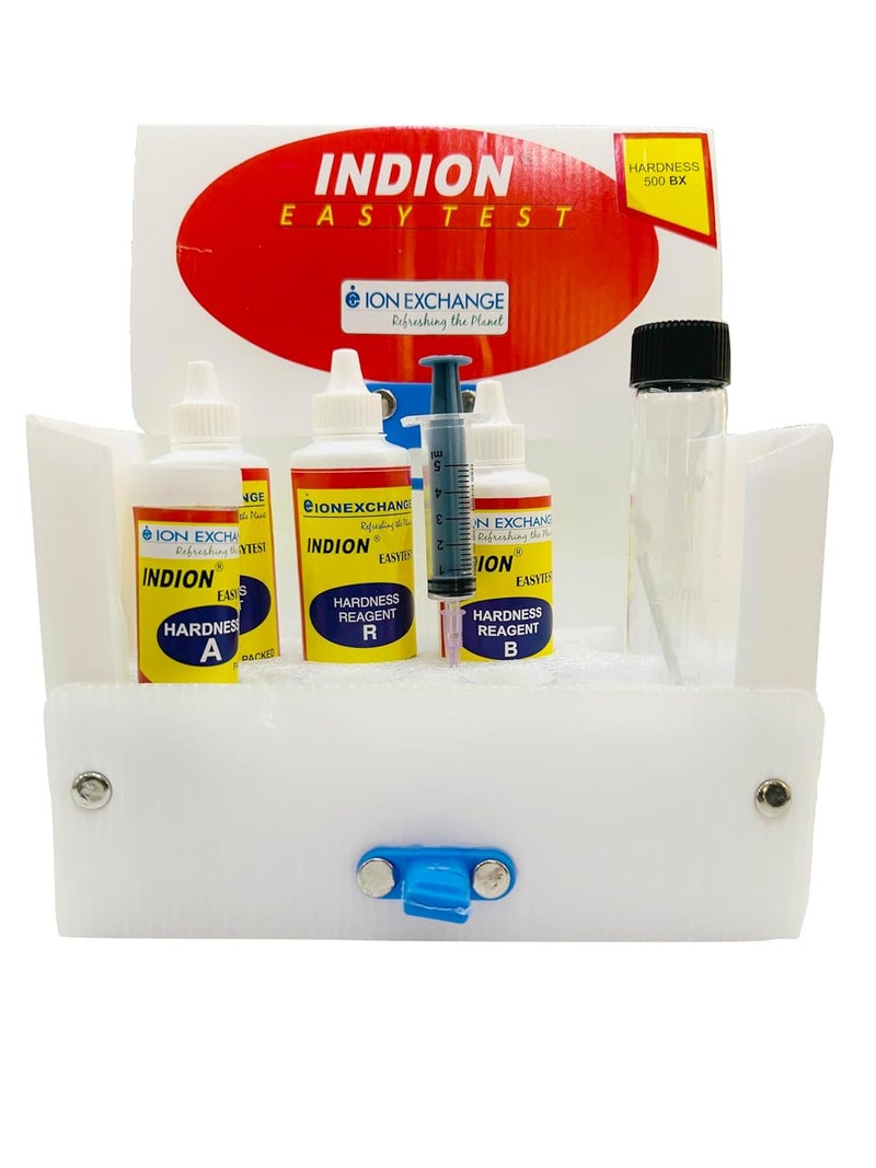 Zero B مجموعة اختبار Indion EasyTest لاختبار صلابة المياه الكلية | 500 BX | مجموعة اختبار سريعة ودقيقة تعتمد على EDTA | (5-500 ملغ/لتر) (250 اختبار)، أكوا | مناسبة لجميع مصادر المياه - Image 4