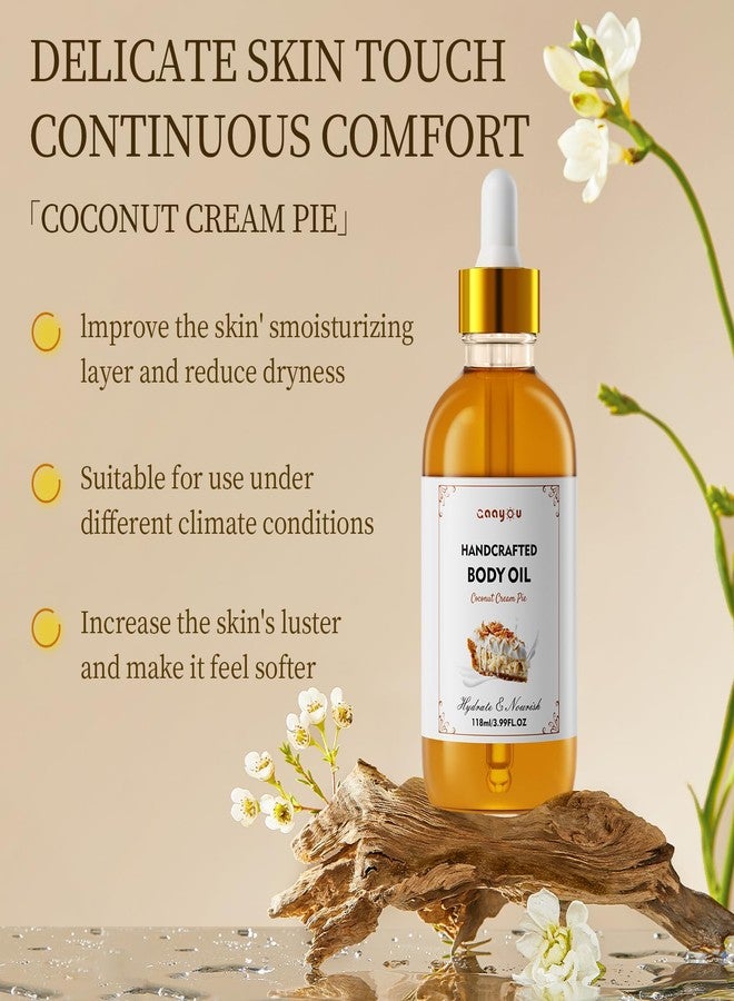 Gaayou Coconut Cream Pie Body Oil Handcrafted Body Oil Moisturizing Coconut Oil Soothing Comfort Scented Juicy Body Oils for All Skin Types - Image 2