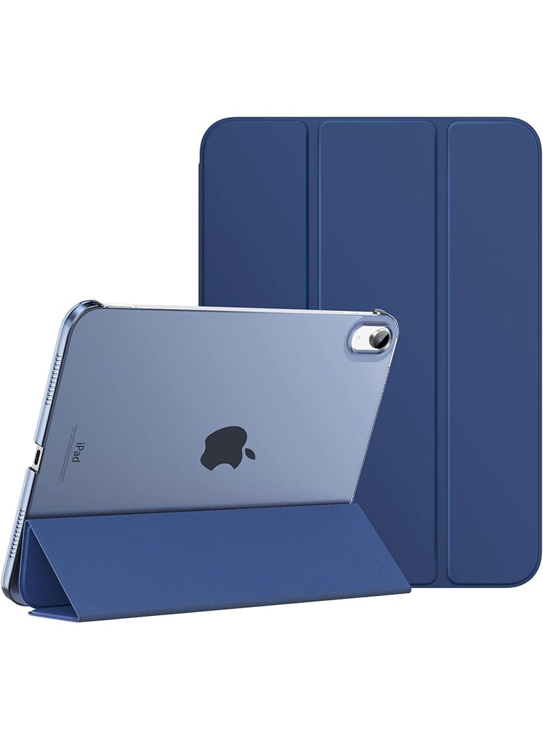 Theodor Slim Case for iPad Air 11-Inch M4/M3/M2 (2026/2025/2024) Slim Smart Trifold Cover with Hard PC Translucent Back, Supports Touch ID, Auto Wake/Sleep Navy
