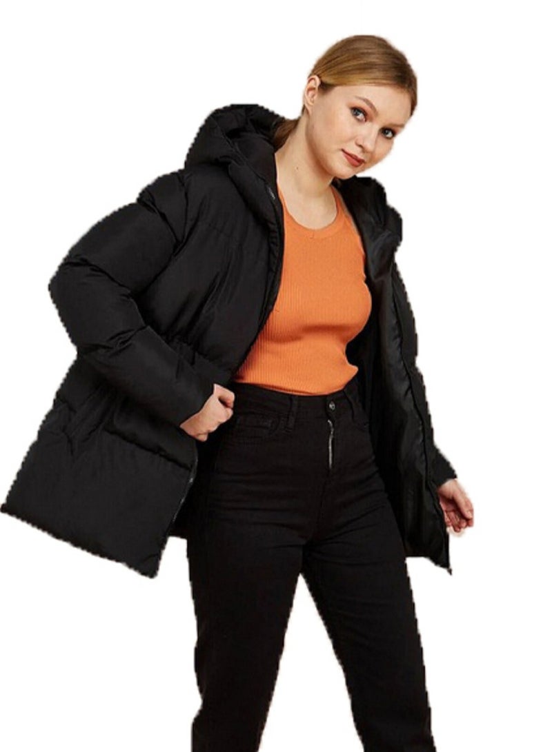 عام جاكيت بومبر بغطاء رأس قابل للإزالة للنساء - Image 1