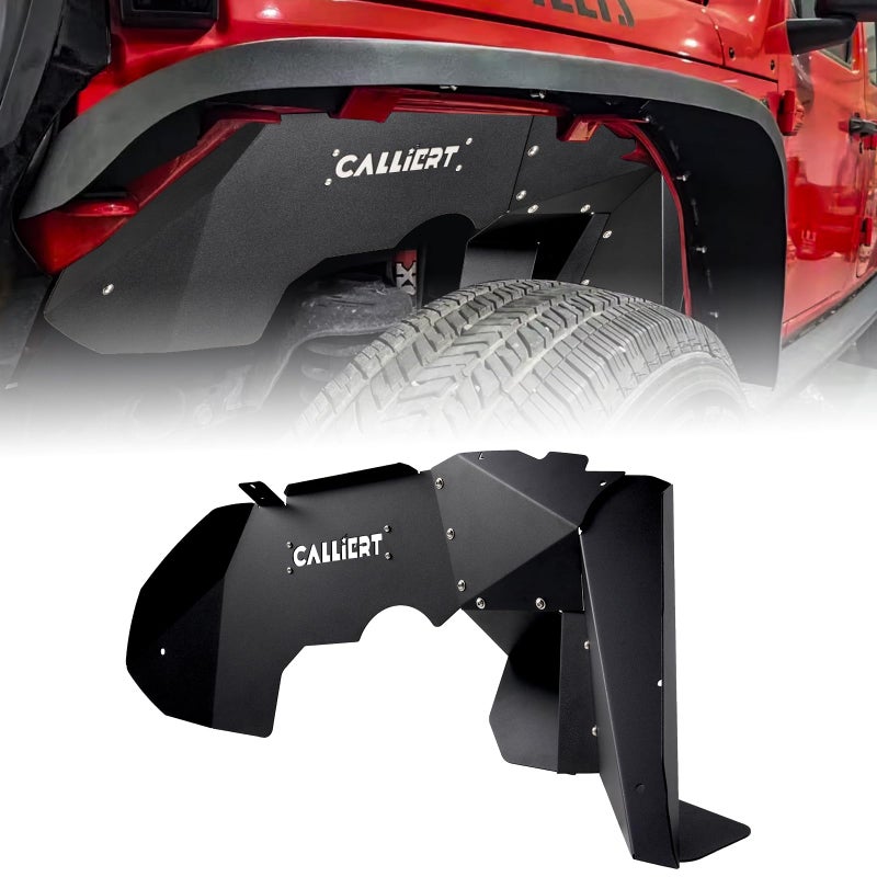 CALLIERT ALuminum Front Inner Fender Liners Compatible with 20202025 Jeep Gladiator JT  20182025 Wrangler JL Exclude Rubicon 36L Engine Bolton Style Fender Flares Splash Mud Guards 2 PCS