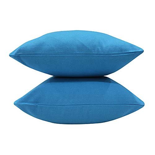 AIRWILL Cotton Plain Turquiose Blue Themed Cushion Covers for Cushions & Pillows (Sky Blue, Pack of 5) - Image 3