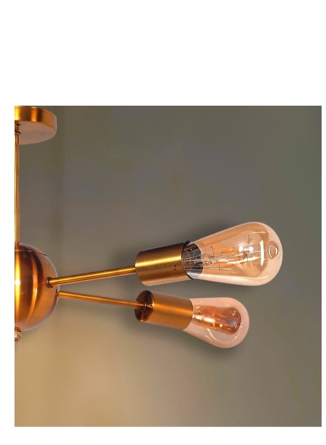 "Modern 5-Bulb Gold Sputnik Chandelier – Elegant Ceiling Light" - Image 2