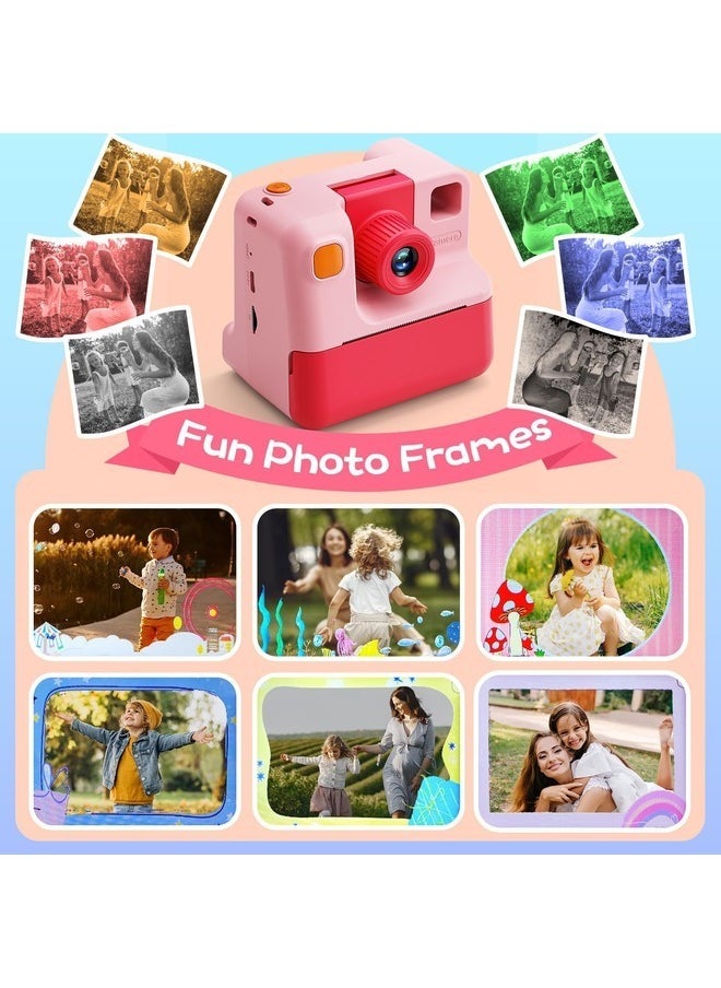 AWALOR Kids Instant Print Camera with 1080p HD, Zero Ink, Color Pen Set, and 32GB Memory Card  - Image 2