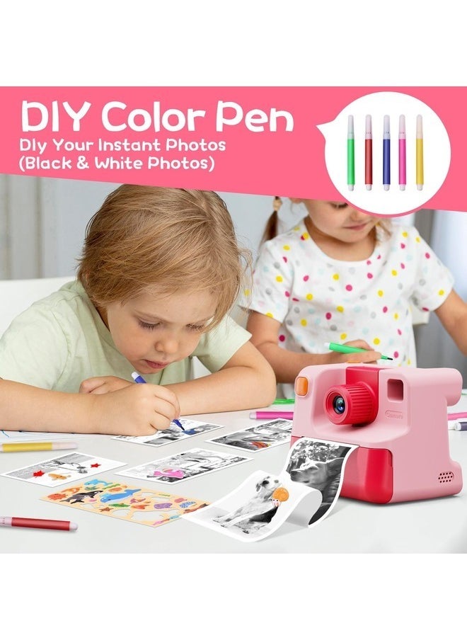 AWALOR Kids Instant Print Camera with 1080p HD, Zero Ink, Color Pen Set, and 32GB Memory Card  - Image 3