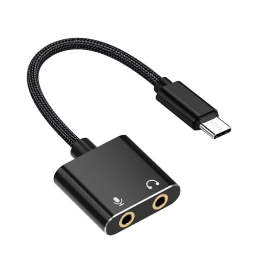ZEITEL® 2 in 1 Type C Sound Card, USB C to 3.5mm Jack Audio Adapter USB External Stereo Sound Adapter Splitter Converter for Windows and Mac, Linux, Laptop, Compatible with PS4, Headset, Plug & Play - Image 1