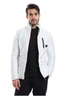 WHITE RABBIT Side Pockets Zip Through Neck Waterproof Jacket - White  - Image 1