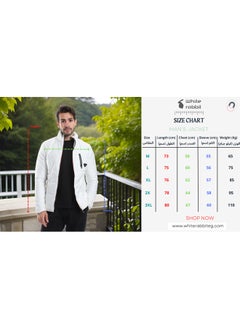 WHITE RABBIT Side Pockets Zip Through Neck Waterproof Jacket - White  - Image 2