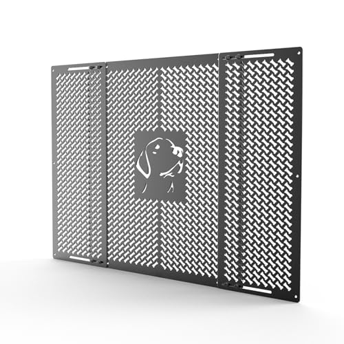 CAMPER MATTERS RV Screen Door GrilleDog Friends Design Aluminium Alloy Material Protects Screen Door from Damage Adjustable Width Ranging from 21 295 for Entry Screen Door Grille on RV Trailer - Image 1