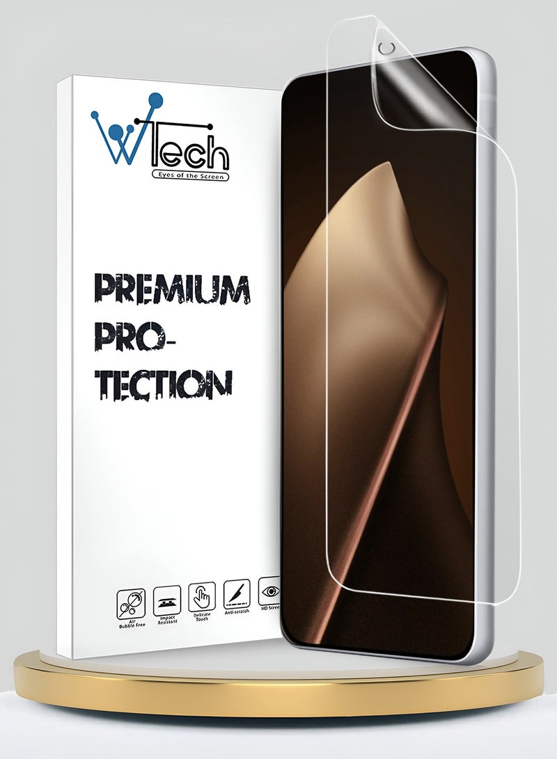 Wtech Xiaomi 15T Pro 5G 2025 Premium Hydrogel Film Thin and Flexible Screen Protector (MSHFMN) - Clear - Image 1