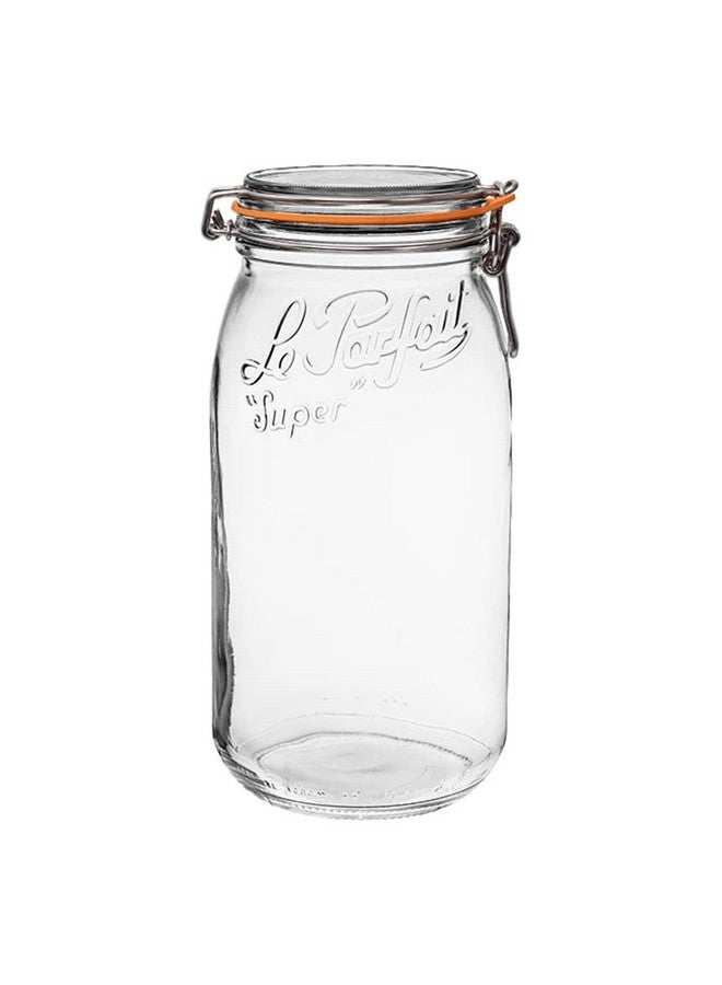 Le Parfait Super Jar - 3L French Glass Canning Jar, Wide Mouth, Airtight Lid (96oz/3 Quarts, 1 pk) - Image 1