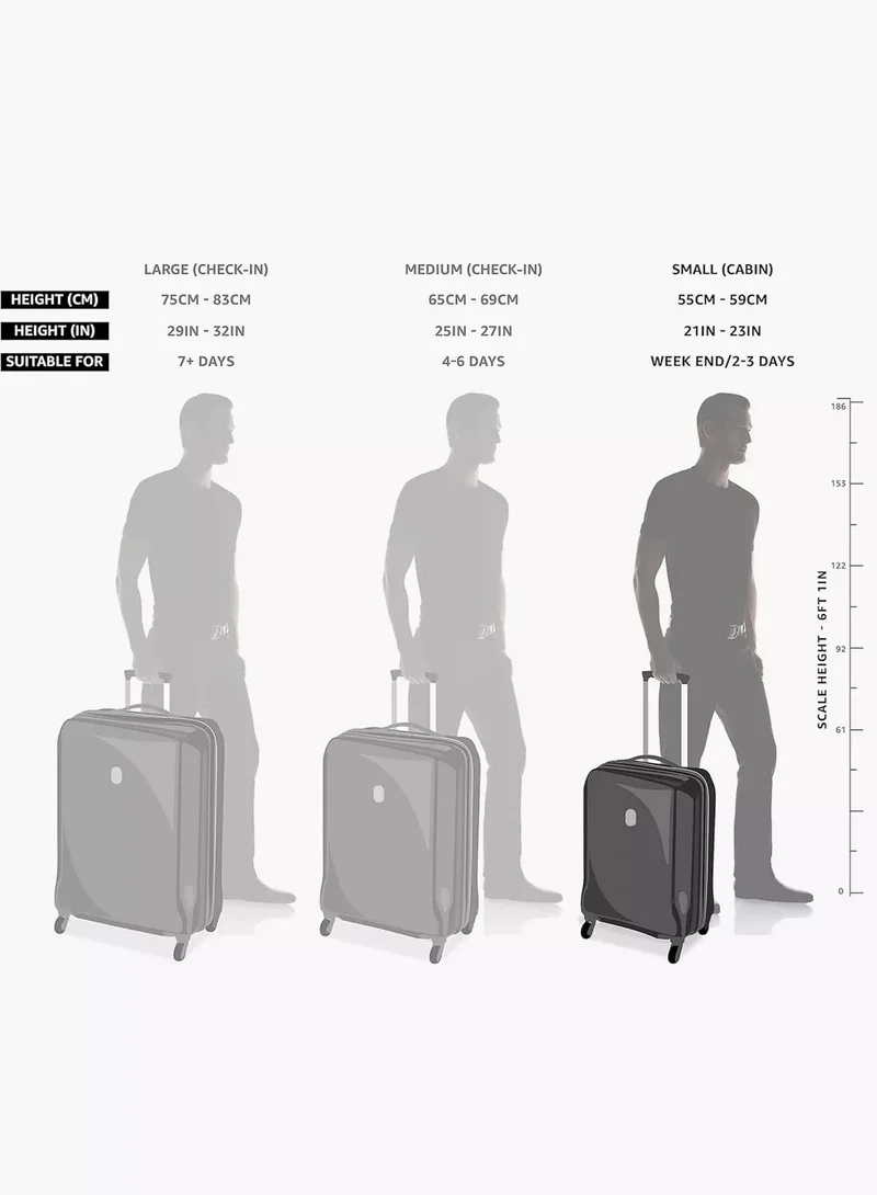 Echolac  Ultima 54 Cm Hardsided 4-Double Wheeled Expandable Cabin Luggage Trolley - Light Blue  | Best Price UAE
