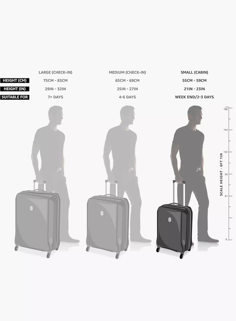 Echolac Ultima 54 Cm Hardsided 4-Double Wheeled Expandable Cabin Luggage Trolley - Light Blue - Image 4