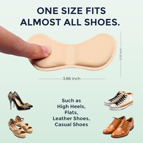 Sanfe Shoe Bite Protector Pads | Reusable Soft Shoe Inserts, Heel Grip Cushion Pads, Self-Adhesive | Foot care, Blister Protection, Free size | 2 Pairs - Image 3