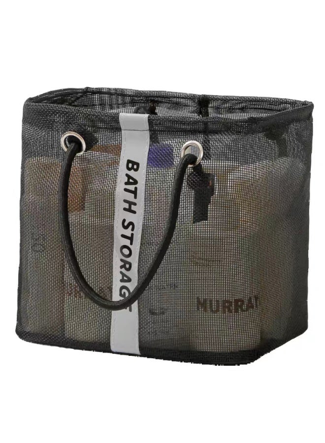 Foldable Mesh Shower Caddy Large Capacity Portable Bathroom Organizer for Toiletries Cosmetics Soap Space-Saving Lightweight Hanging Caddy for Dorm Camp Gym Travel - Image 1