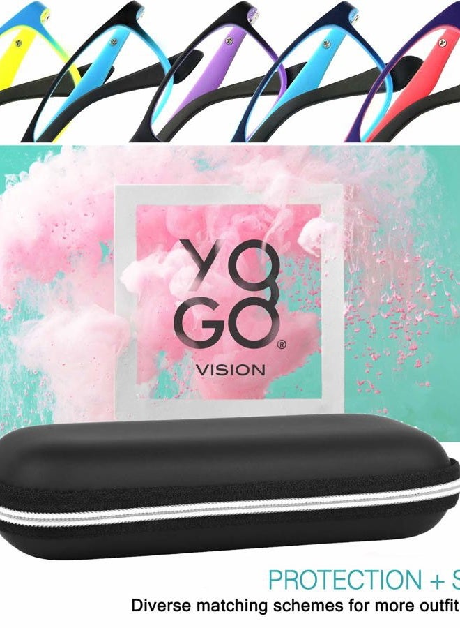 Yogo Vision Kids Blue Light Blocking Glasses Computer Eyeglasses Boys Girls Square Frames Anti Strain Reduce Glare (1 Pack) - Image 5