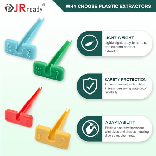 JRready ST5330 Deutsch Pin Removal Tool Kit for 12#16#20# Solid/Stamped Contacts 12-22 AWG, Plastic Terminal Release Tool Kit for Deutsch DT,DTM,DTP,DTV,HD Series Connector Insertion Tools, 6PCS - Image 5