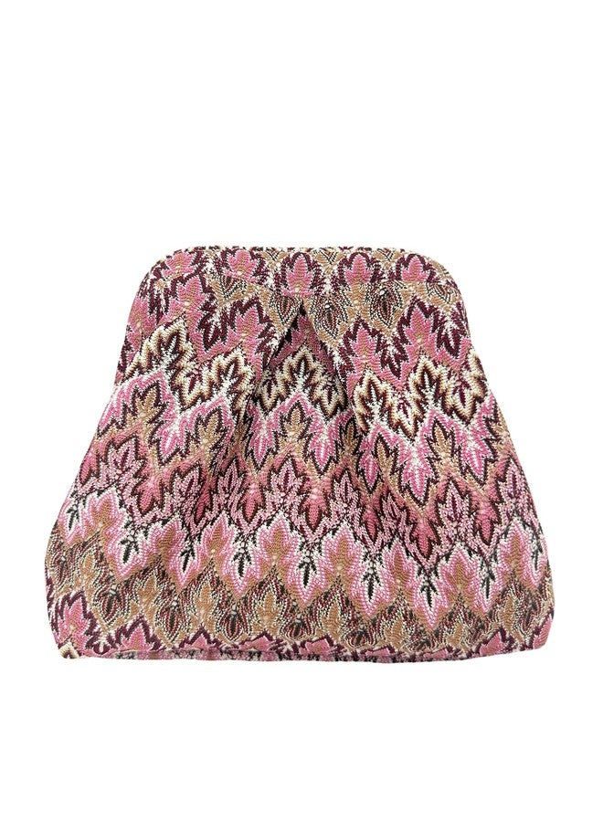 ENBEI pink evening bag Clutch Purse for Women Metal Frame Closure Handmade bag for Wedding, Party Ideal Gift for women - Image 1