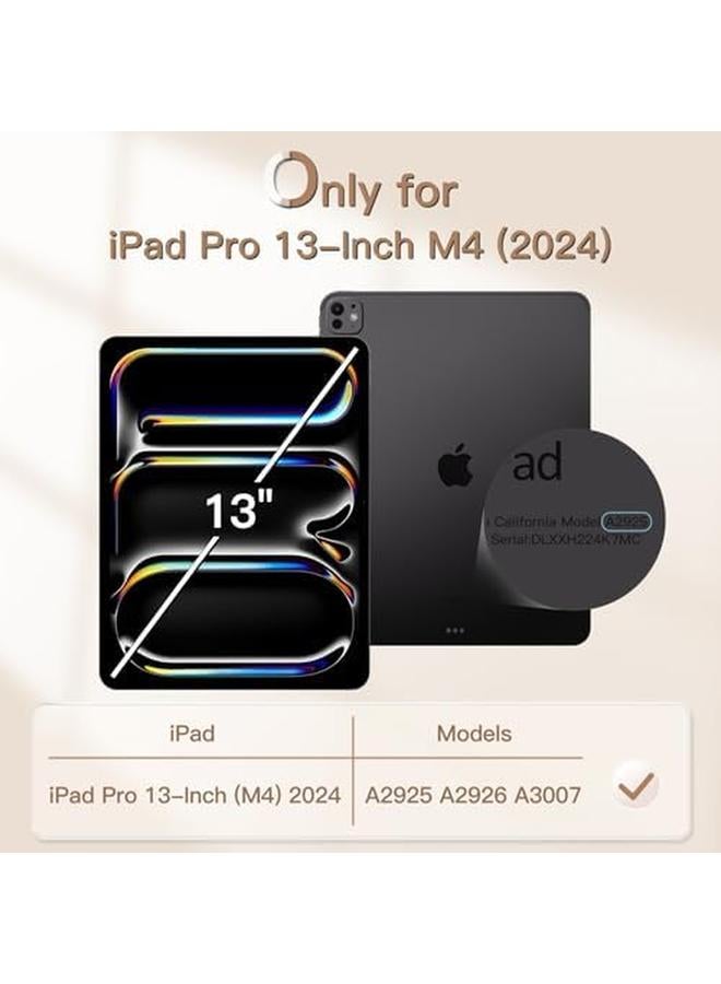 جي تيك حافظة مغناطيسية لجهاز ايباد برو 13 انش M4 2024 تدعم قلم رصاص برو وقلم رصاص يو اس بي سي مع حامل مغناطيسي قوي ثلاثي الطيات مع خاصية الاستيقاظ التلقائي باللون الاسود - Image 2