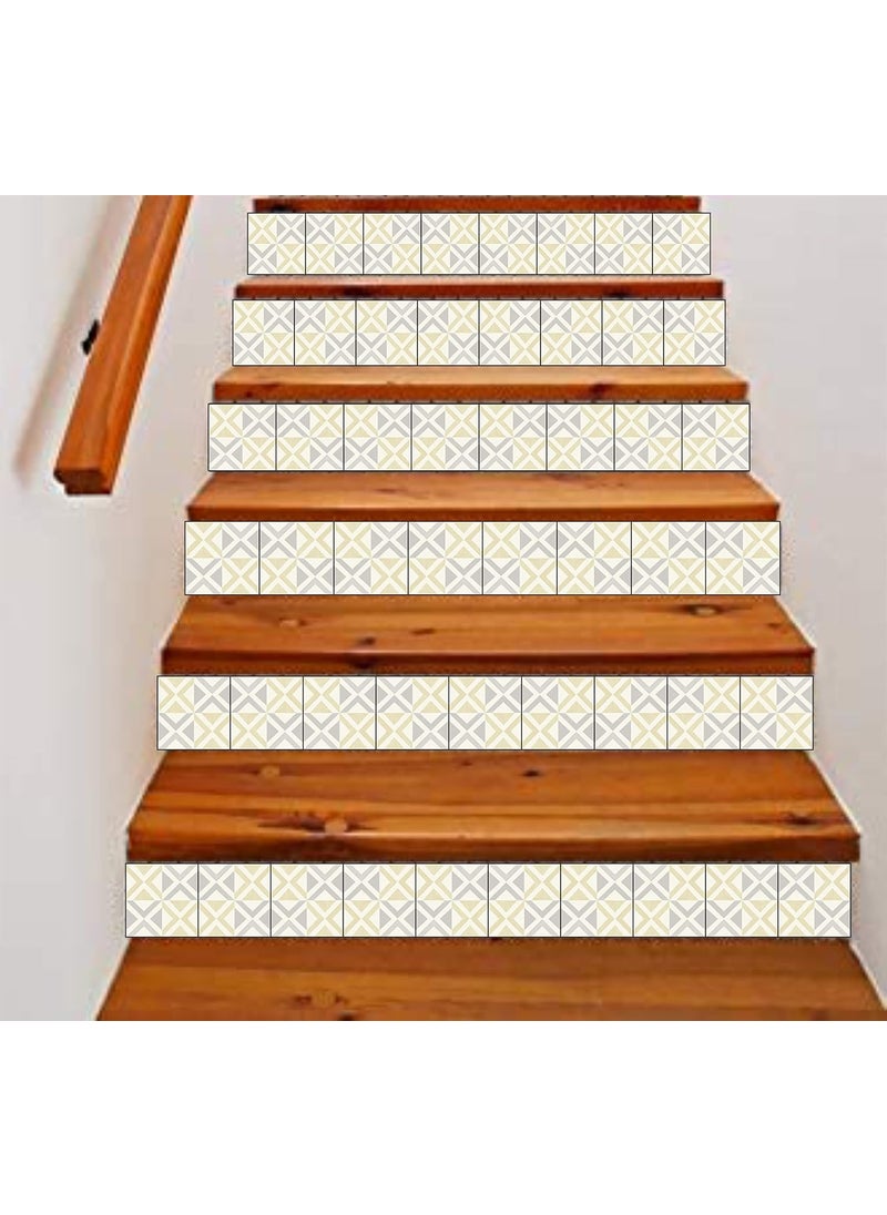 WALLTON WALLTON Moroccan Tile Stickers for Kitchen Backsplash Bathroom Floor Wood Glass Stick Home Dcor Furniture Multicolor 3x3 Inch 36 Pices  - Image 2