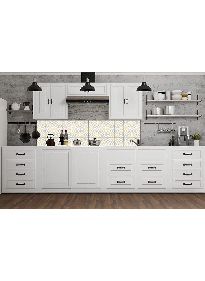 WALLTON WALLTON Moroccan Tile Stickers for Kitchen Backsplash Bathroom Floor Wood Glass Stick Home Dcor Furniture Multicolor 3x3 Inch 36 Pices  - Image 4