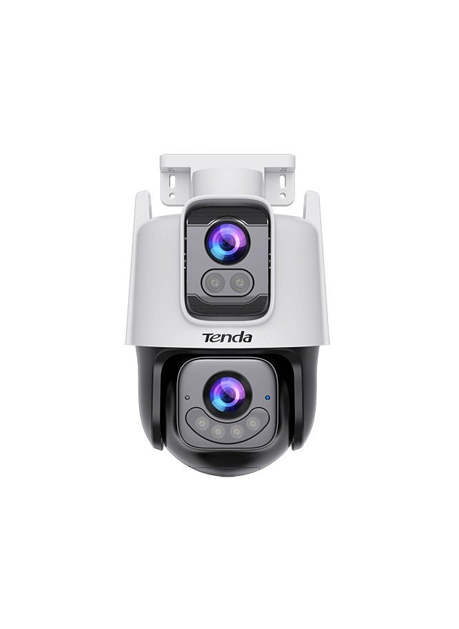 Tenda - TENDA CH9 6 MP Dual-Lens Linkage 360° Security Camera Outdoor with 30m Color Night Vision, PTZ CCTV WiFi 6 Camera with 2-way Audio, AI Human Detection& Alarm, APP Control, IP66 Weatherproof, Works with Alexa - Image 1