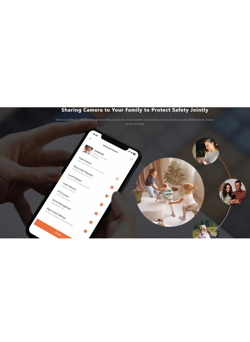 Tenda - TENDA CH9 6 MP Dual-Lens Linkage 360° Security Camera Outdoor with 30m Color Night Vision, PTZ CCTV WiFi 6 Camera with 2-way Audio, AI Human Detection& Alarm, APP Control, IP66 Weatherproof, Works with Alexa - Image 1