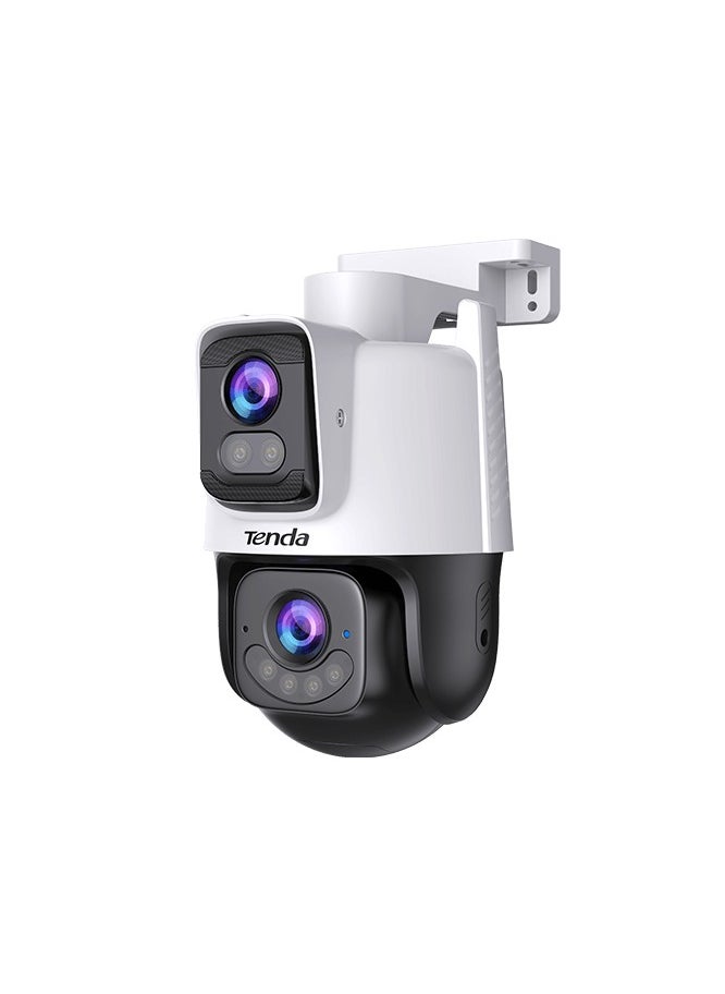 Tenda - TENDA CH9 6 MP Dual-Lens Linkage 360° Security Camera Outdoor with 30m Color Night Vision, PTZ CCTV WiFi 6 Camera with 2-way Audio, AI Human Detection& Alarm, APP Control, IP66 Weatherproof, Works with Alexa - Image 1