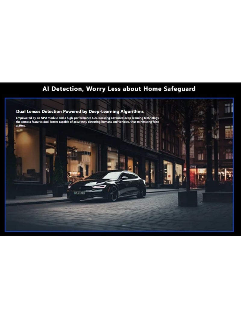 Tenda - TENDA CH9 6 MP Dual-Lens Linkage 360° Security Camera Outdoor with 30m Color Night Vision, PTZ CCTV WiFi 6 Camera with 2-way Audio, AI Human Detection& Alarm, APP Control, IP66 Weatherproof, Works with Alexa - Image 1