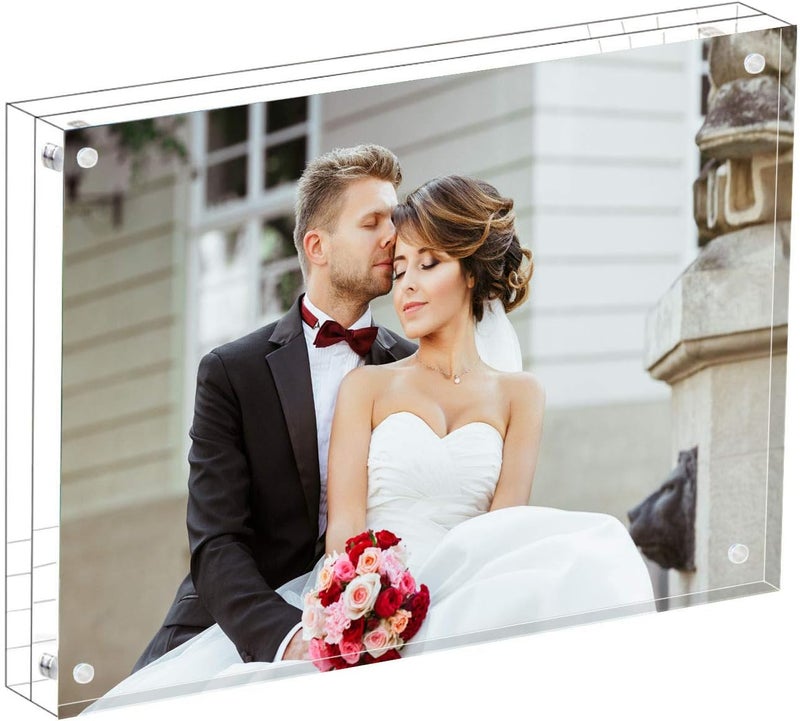 Magicool Premium Acrylic Photo Frame- Magnet Photo Frame -Double Sied Thick Desktop Frames (4x4 5 pack) - Image 2