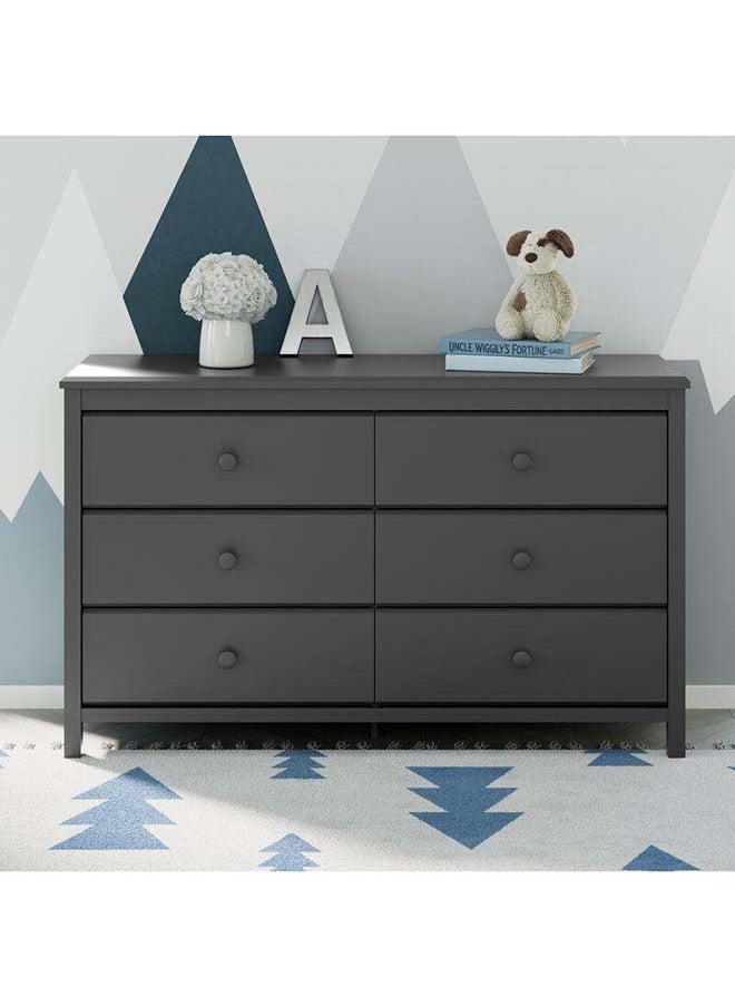 Al Home Kids Dresser: 133x42x82 Wood, Grey by Alhome - 110112933 