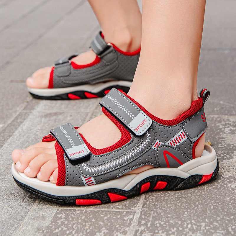 Children'S Sandals Non-Slip Soft Bottom Boys Beach Shoes Big Kids Boys Open Toe Outdoor Sandals - Image 3