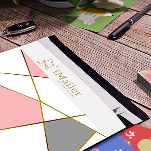 iMailer 100 Count - 12 x 15.5 inch Poly Mailers Shipping Bags Envelope Triangle Print Mailing Package for Clothing-Self Seal… - Image 5