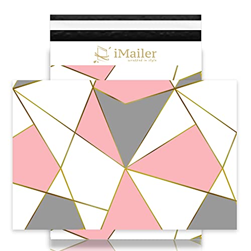 iMailer 100 Count - 12 x 15.5 inch Poly Mailers Shipping Bags Envelope Triangle Print Mailing Package for Clothing-Self Seal… - Image 1