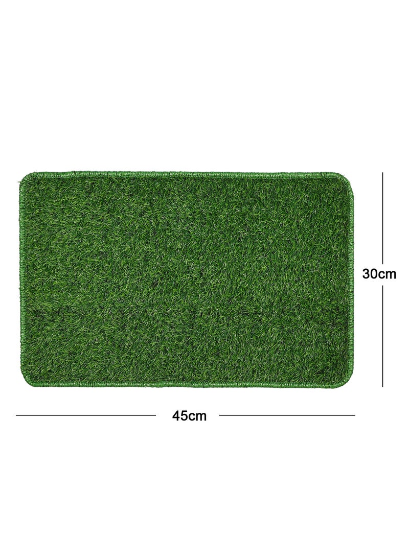 Status Contract Status Contract Braided Artificial Grass Mat, Floor Mat, Door mat Natural Green - Doormat (12 X 18)  - Image 2