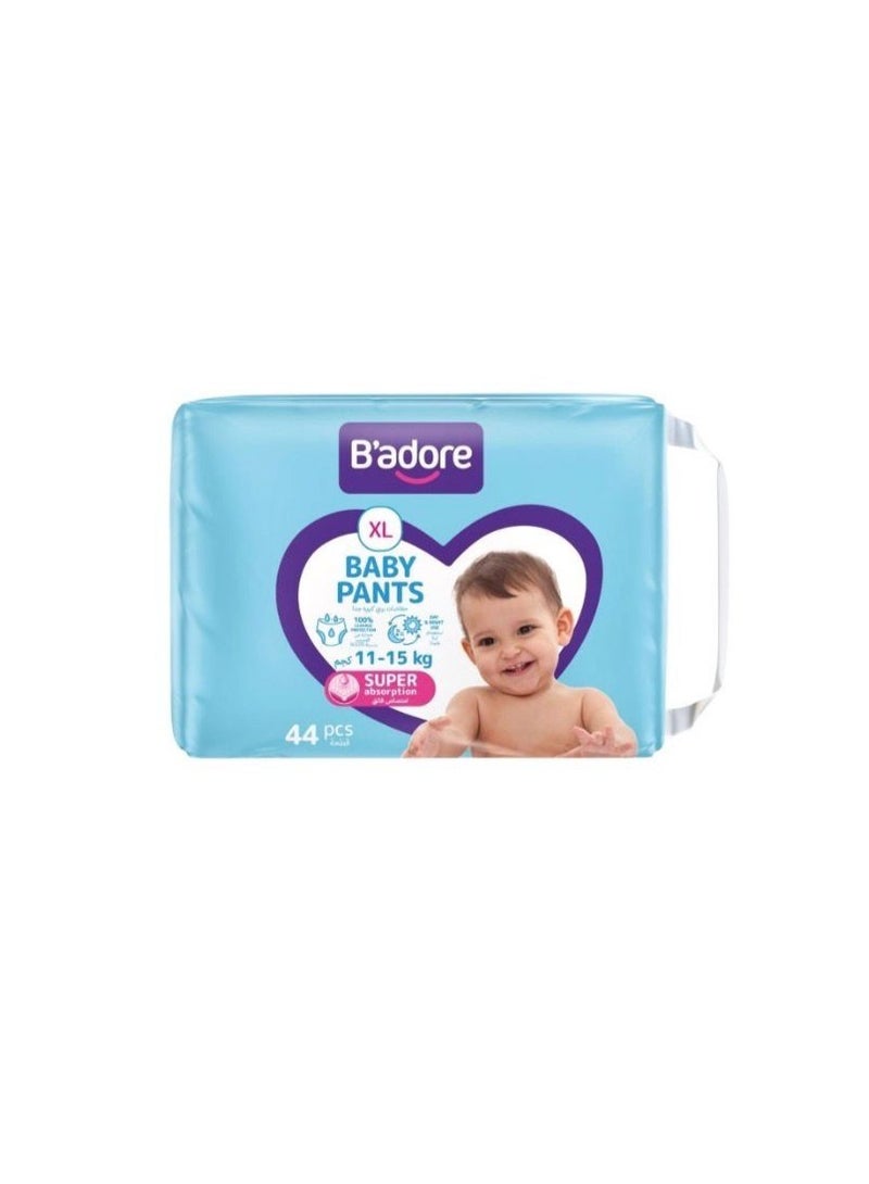 Baby Diapers Pants, 44 pcs 11-15 kg Leakage Protection Cottony Soft High Absorb Technology