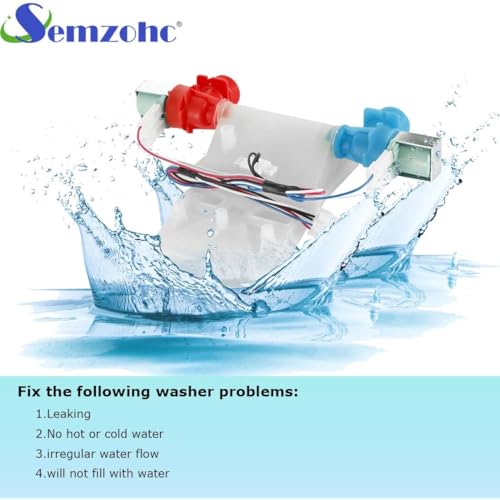 Semzohc W11210459 WTW5000DW1 WTW4816FW2 Washer Washing Water Inlet Valve Fit for Whirl-pool May-tag Ken-more ama-na, cro-sley Replaces AP6329217, W10701459, W10838319, W10869799, W11025984, W11038711 - Image 3