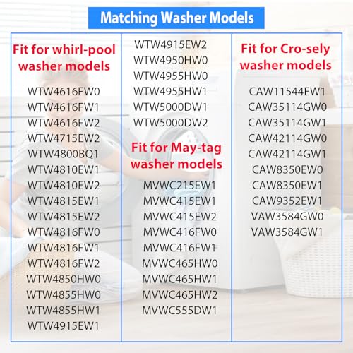 Semzohc W11210459 WTW5000DW1 WTW4816FW2 Washer Washing Water Inlet Valve Fit for Whirl-pool May-tag Ken-more ama-na, cro-sley Replaces AP6329217, W10701459, W10838319, W10869799, W11025984, W11038711 - Image 5