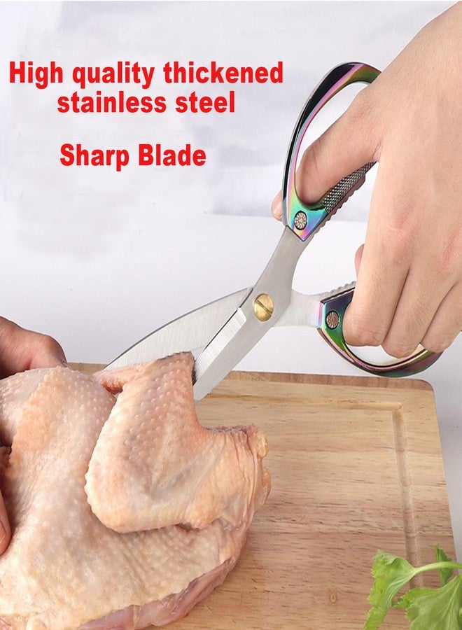 ANDONG Stainless Steel Kitchen Shears - 2-Pack Heavy Duty All-Purpose Meat Scissors for Poultry, Cooking & Food Preparation - Image 5