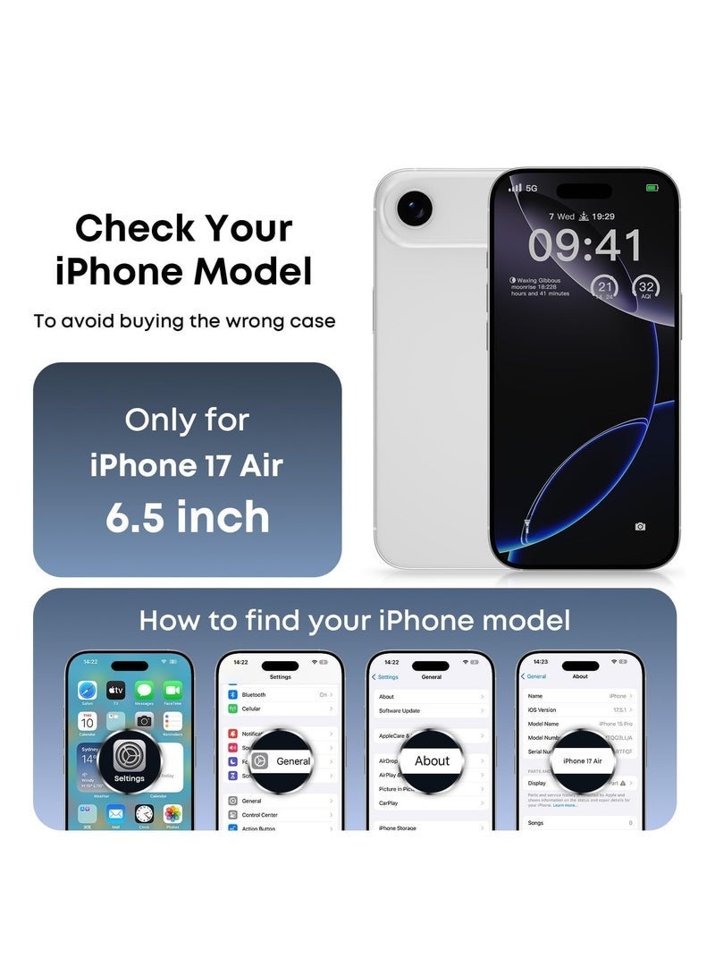 ELTRAZONE iPhone 17 Air Smooth Liquid Silicone Soft Cover | Shockproof Protective Case with Microfiber Lining | Slim Anti-Fingerprint Back Cover for iPhone 17 Air 6.5-Inch | Soft Touch Silicone Phone Case - Image 2